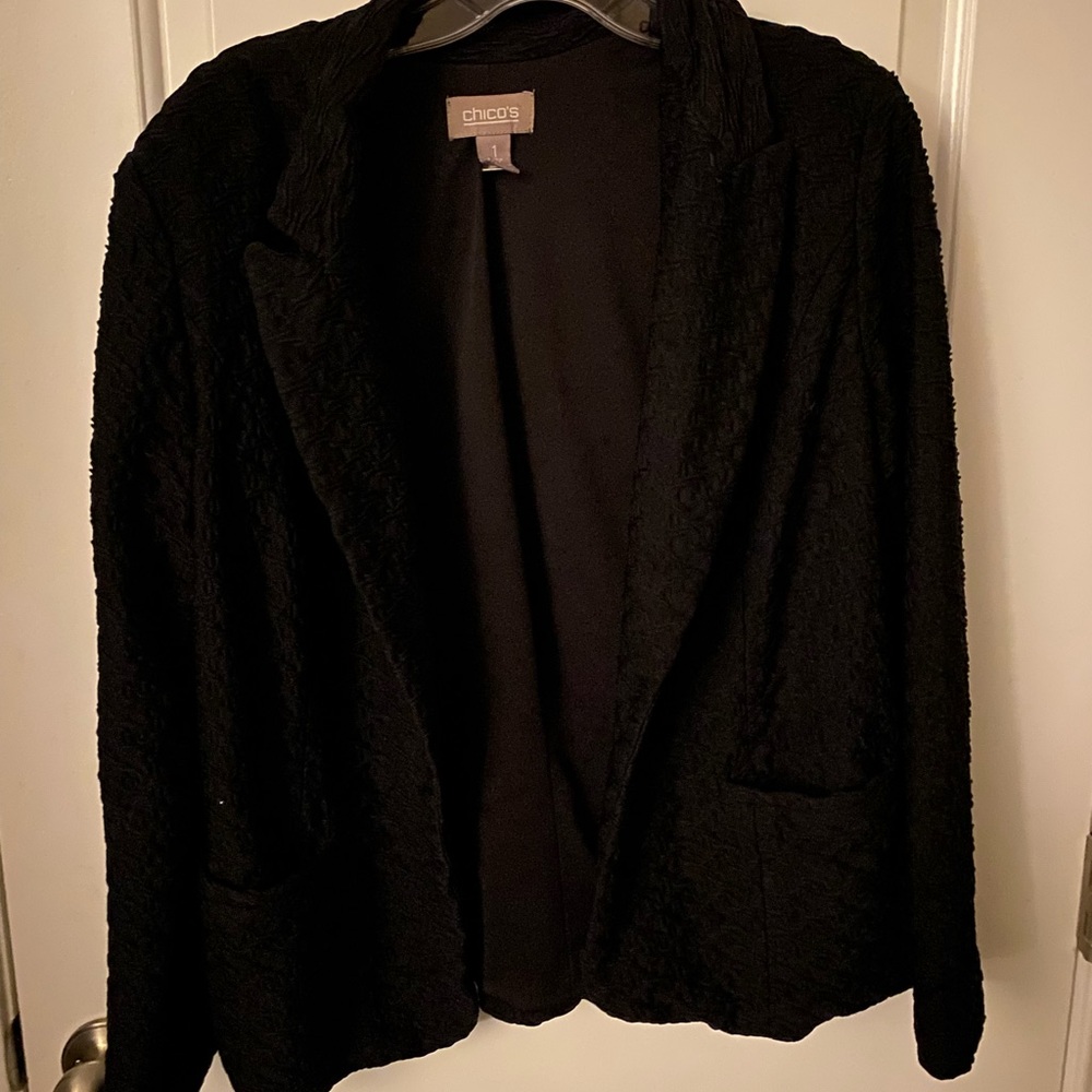 Chicos blazer coat black size 1